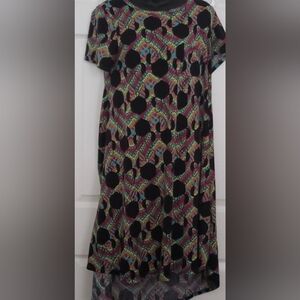 Lularoe hi lo minnie mouse Rainbow Multi Colored print dress Oversized SMALL